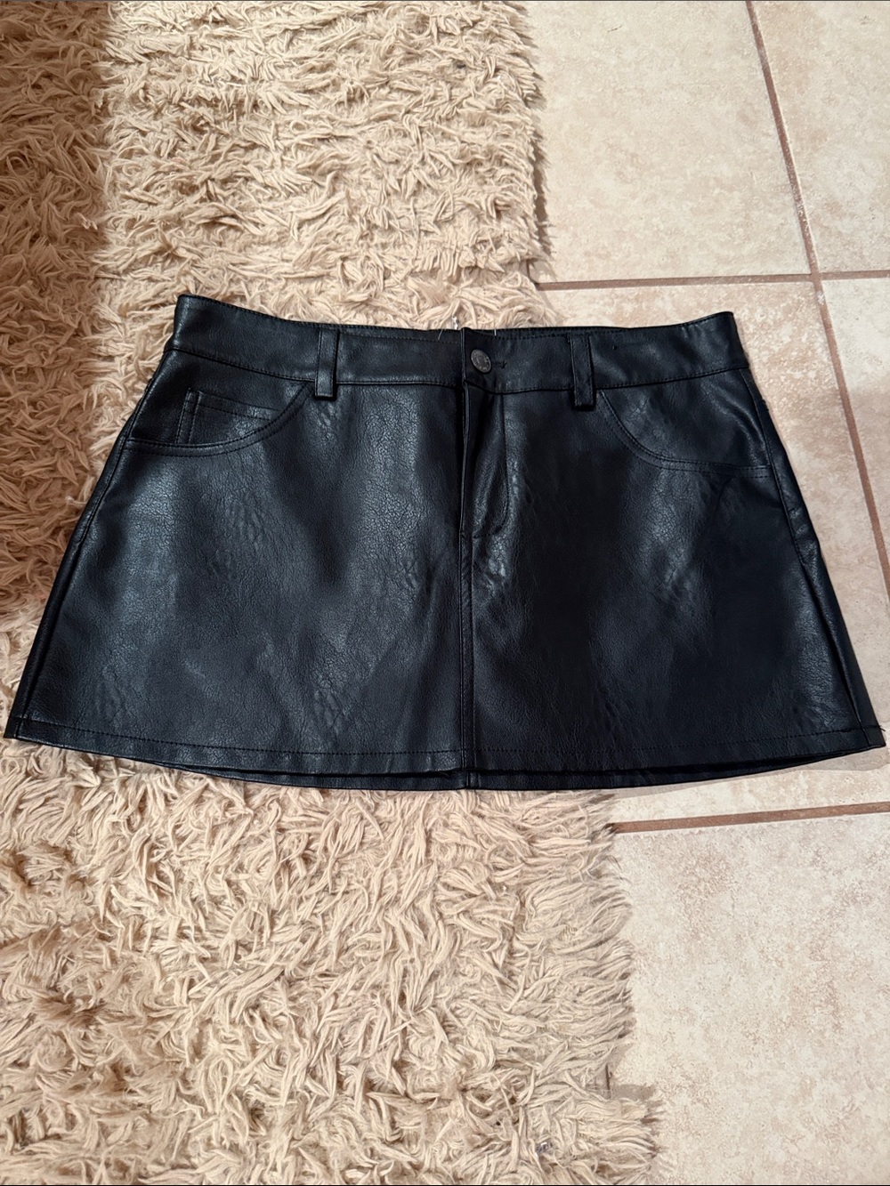 Garage Leather Mini Skort Skirt Medium M